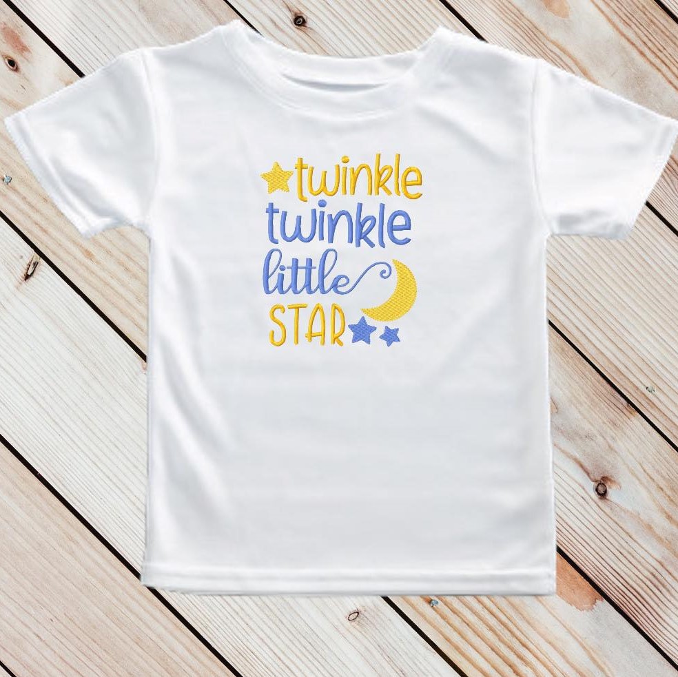 T-Shirt γενεθλίων με κεντημένο σχέδιο ηλικία και όνομα