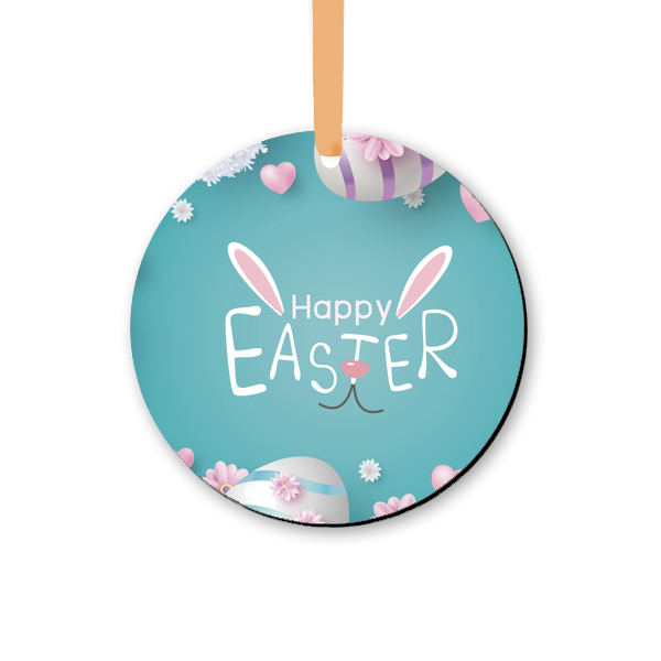 Στρογγυλό Ξύλινο Κρεμαστό Διακοσμητικό 6cm, Για Λαμπάδα, Για Προσωποποιημένη Μπομπονιέρα