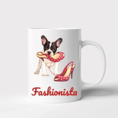  Κούπα Λευκή με Εκτύπωση Fashionista