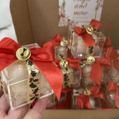 Δωράκι κερί φούσκα σε πλέξι γκλάς 5 επί 5 cm