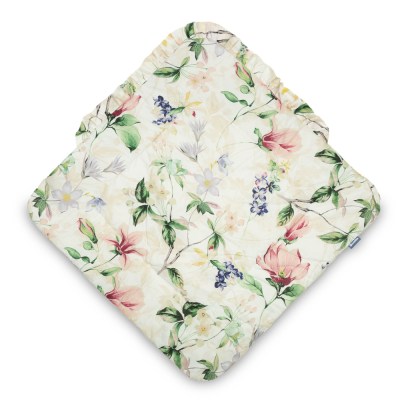 Βρεφική Κουβέρτα floral με κεντημένο Όνομα