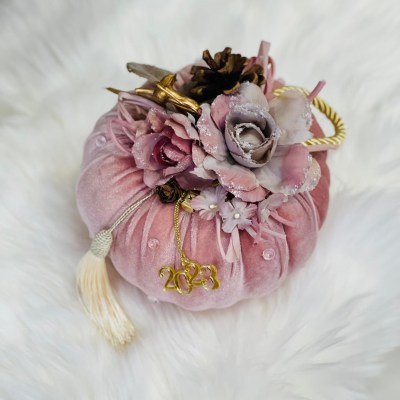 Κολοκύθα Διακοσμητική ροζ λουλούδια18 εκ. 2023 